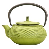 Чугунный чайник зеленый 300 мл. 008/124